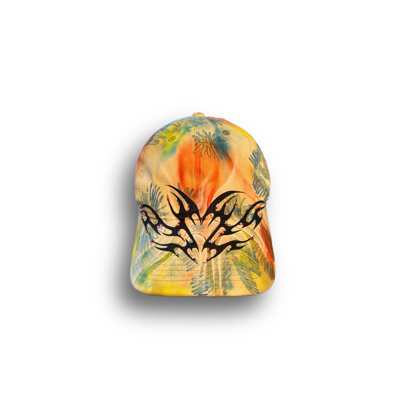 multi-colour baseball cap