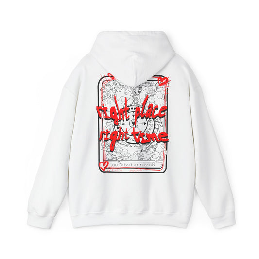 right place right time hoodie (white/grey)